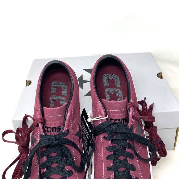Converse One Star Pro OX Shoes Low Men's Sneakers Skate Suede Bordeaux A05091C - Picture 5 of 11